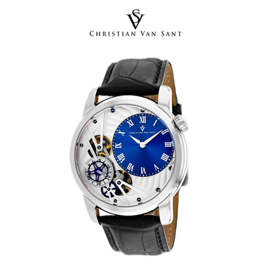 Christian Van Sant Men's Sprocket Auto-Quartz Blue Dial Watch