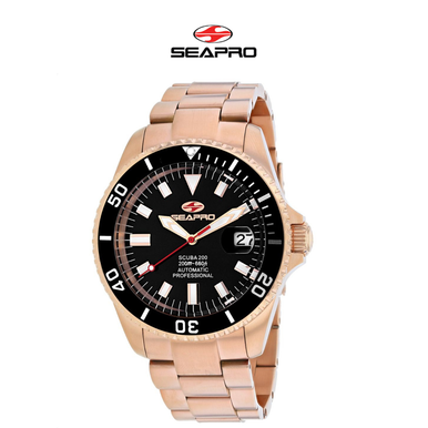 Seapro Men's Scuba 200 Black Dial Watch