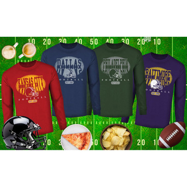 Men's Football Shadow Long Sleeve Shirt - Tampa Bay - Charcoal / 2XL