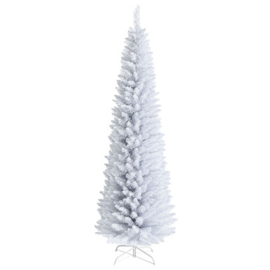 7ft Unlit Artificial Pencil Christmas Tree with Metal Stand