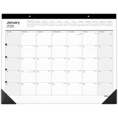 Office Depot Brand Monthly Desk Pad Calendar (21 3/4" X 17")