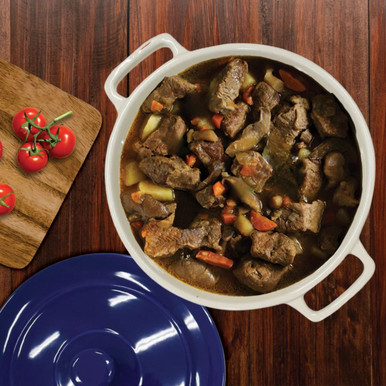 Le Regalo Stoneware Casserole with Lid