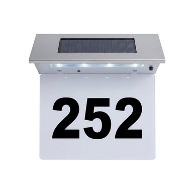 Lumen8 Solar Stainless Steel LED Illuminated Address Sign
