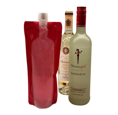 Wine-on-the-Run Reusable & Foldable Wine Flask (1- to 6-Pack) - Reusable and Foldable Wine Flask 1 Pack
