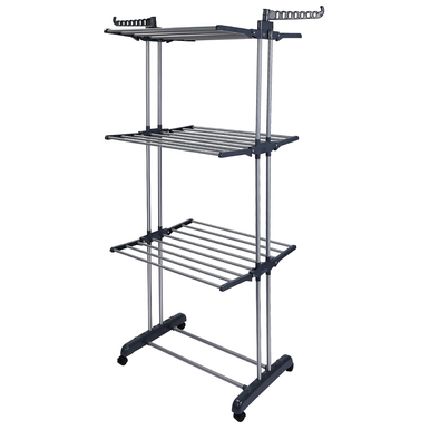 Rolling Collapsible Clothes Drying Rack