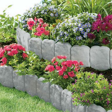 20-Piece Garden Stone Effect Edging