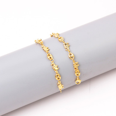 Gold Mariner Elephant Anklet