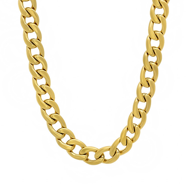14K-Gold-Filled Cuban Chain Necklace