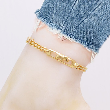 18K-Gold-Plated Lucky Bismark Elephant Anklet