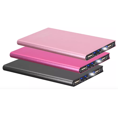 20,000mAh Power Bank with Dual USB Ports & LED Flashlight