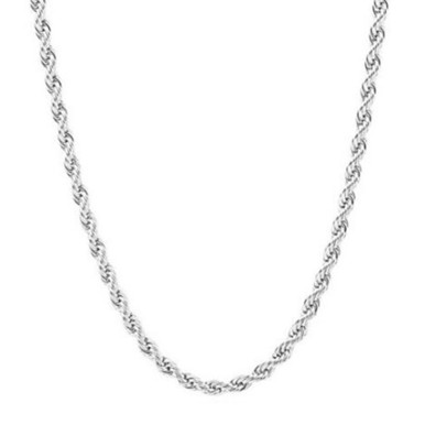 Solid .925 Sterling Silver Rope Chain
