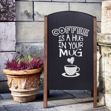 40-Inch A-Frame Wooden Chalkboard Sign