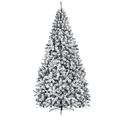 Artificial Snow Flocked 6ft, 7.5ft or 9ft Unlit Christmas Tree - 6ft