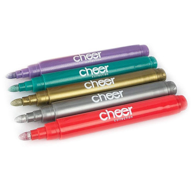Cheer Collection Metallic Colors Wine Glass Markers - 1-Pack