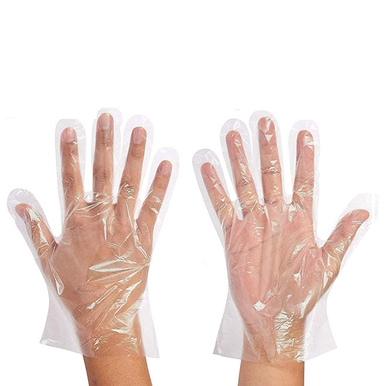 Clear Multipurpose Plastic Disposable Protective Gloves (500-Pack)
