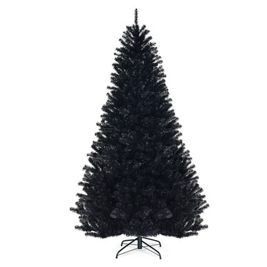 6- or 7.5-Foot Black Artificial Hinged Halloween Tree - 6FT