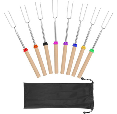 8-Piece Marshmallow Roasting Stick Set With Carrying Bag