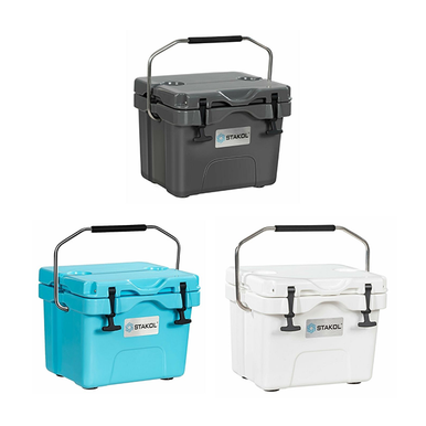 16-Quart Rotomolded Cooler with 5-Day Ice Retention - Blue