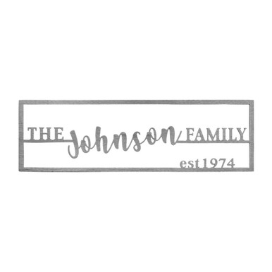 Personalized Established Family Last Name Plaque