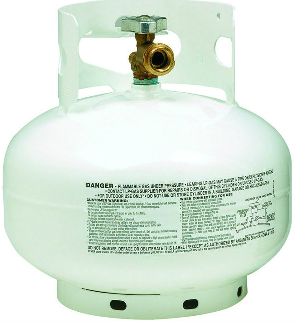 Flame King 3 lbs. Refillable Steel Propane Tank with OPD Valve and