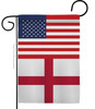 England US Friendship Garden Flag