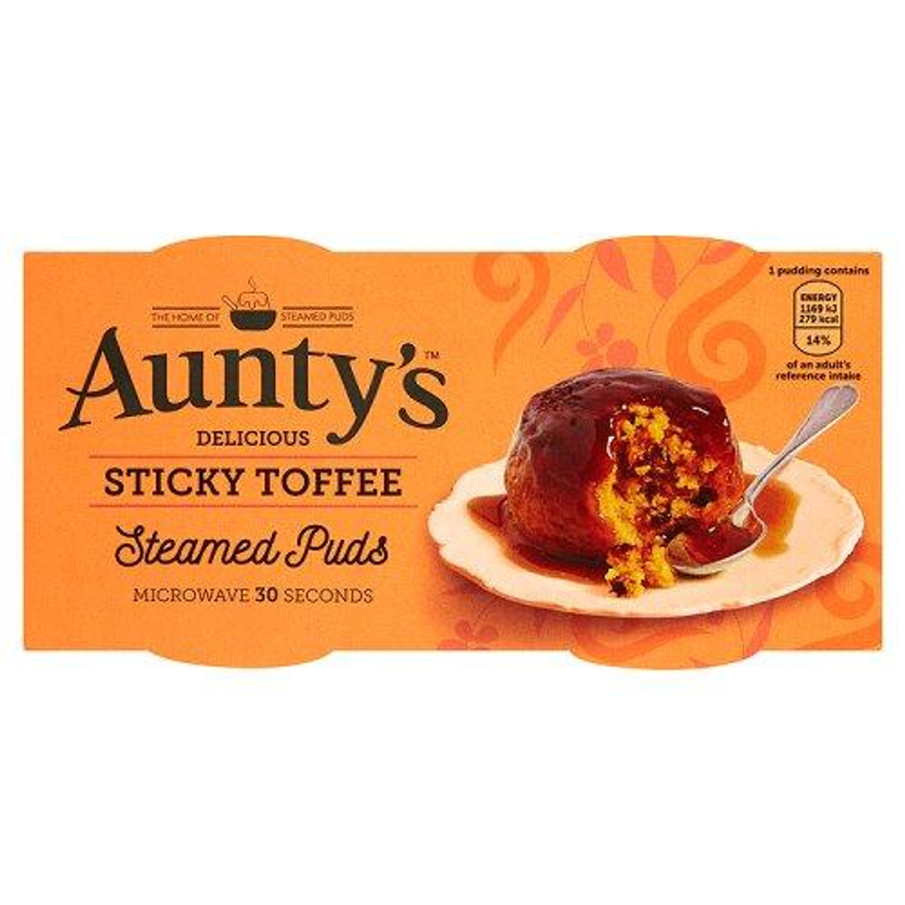 Aunty's Sticky Toffee Steamed Puds, 2x95g pack