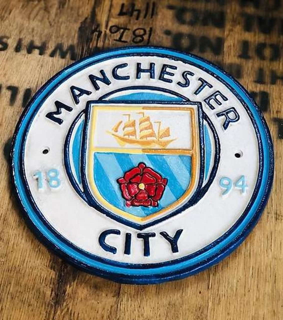 Manchester City Cast Iron Plaque - British Pedlar