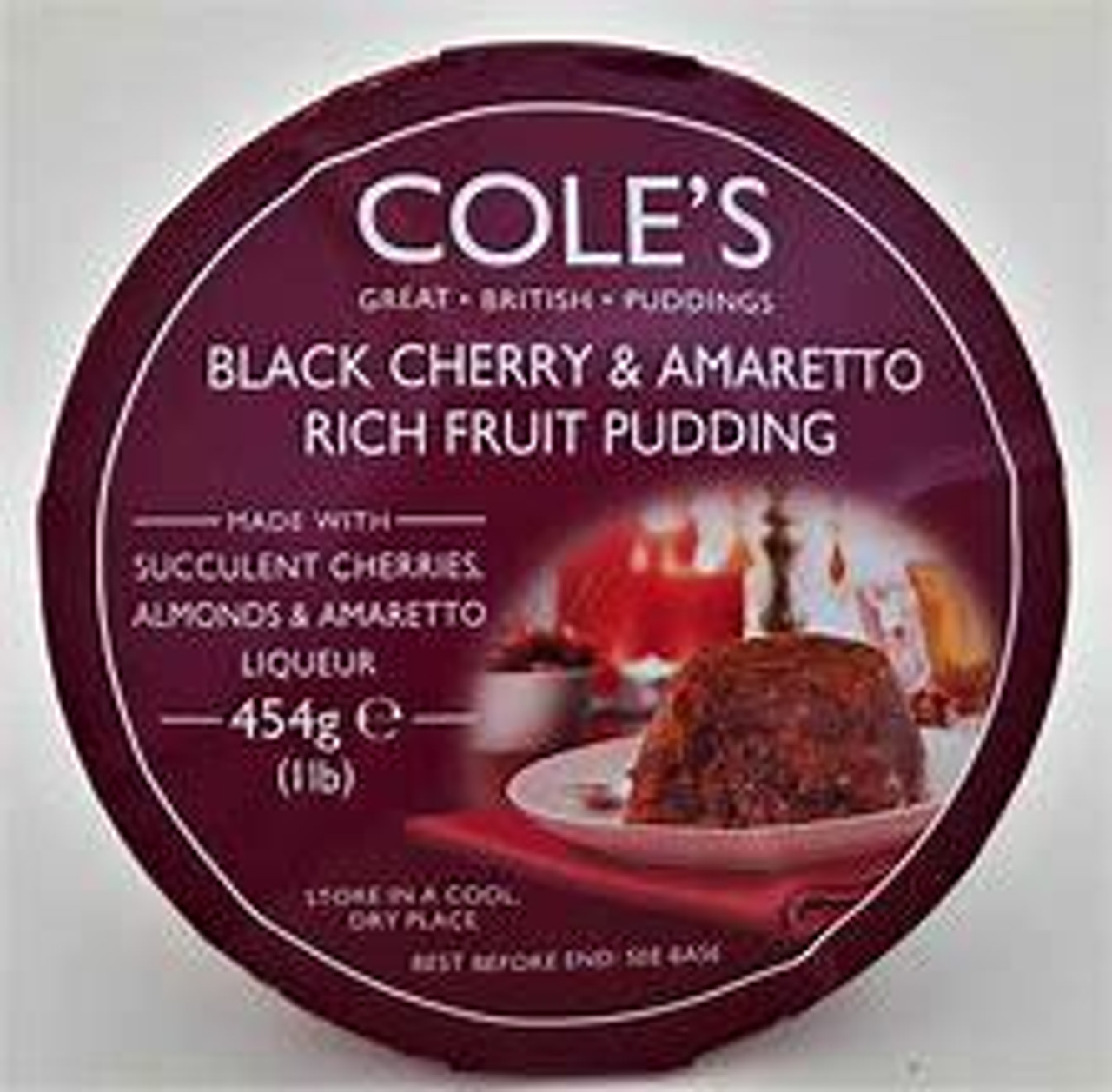 Cole's Black Cherry & Amaretto Rich Fruit Pudding, 454g
