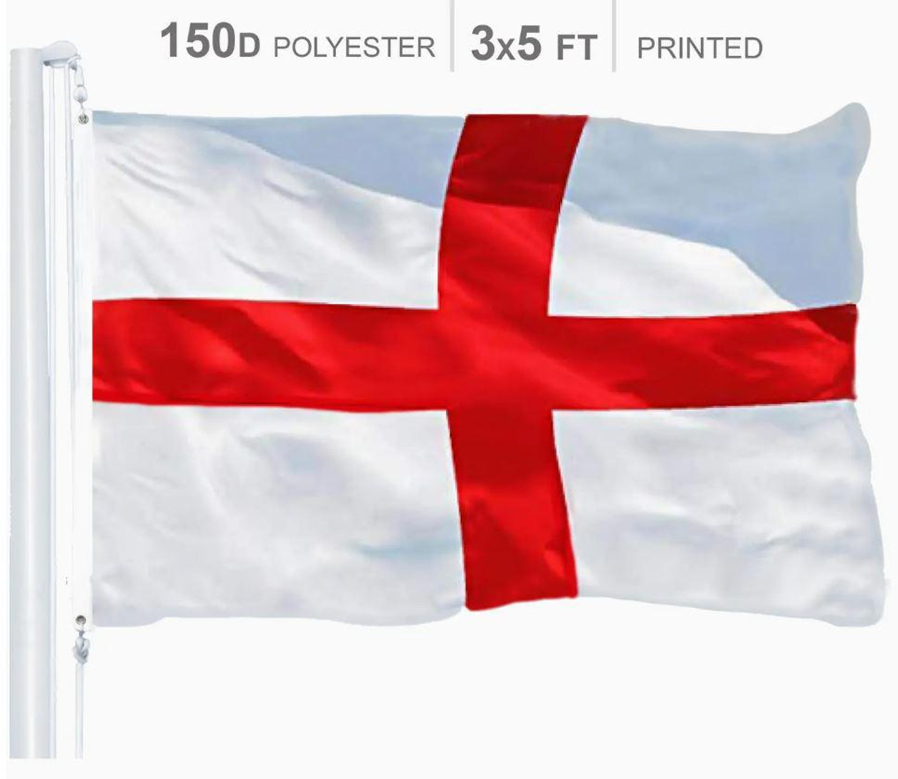 G128 - England Flag 150D Printed Polyester, 3x5 ft