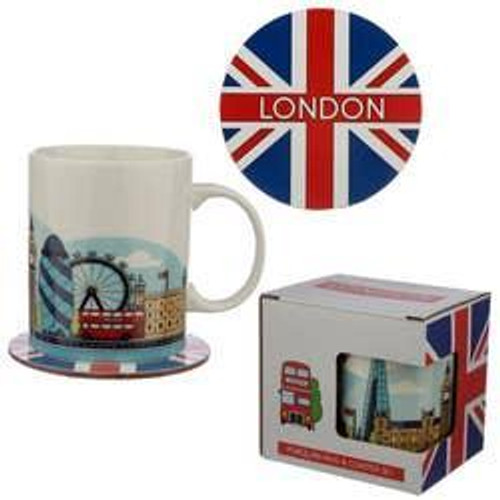 London Icons Porcelain Mug & Coaster Set