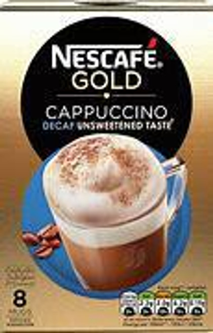 Nescafe Gold Cappuccino Decaf Unsweetened 8pk, 120g