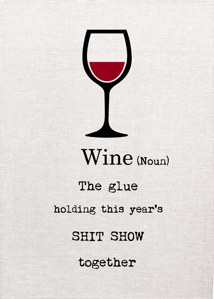 Wine teatowel Made in Australia