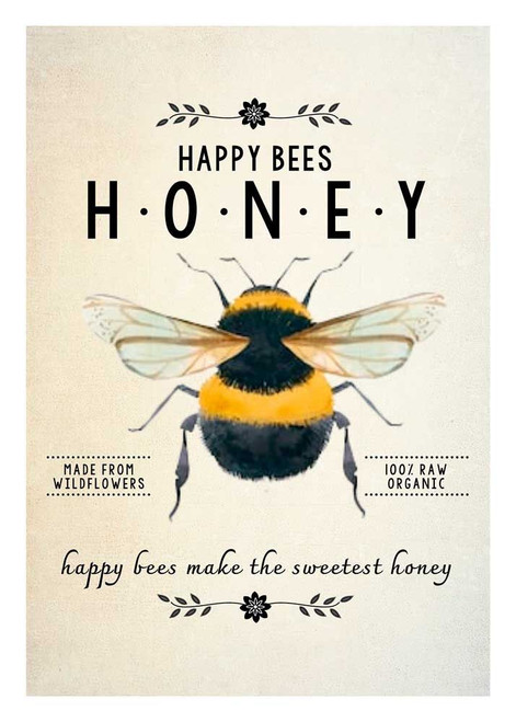 Happy Bees Make Sweetest Honey Tea Towel