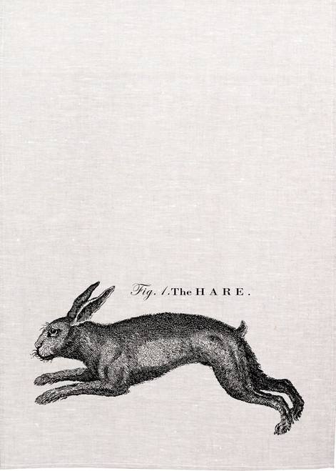 The Hare Printed Tea Towel