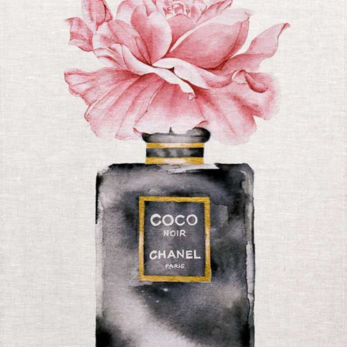 COCO Noir Chanel, Paris, Bottle Printed Tea Towel