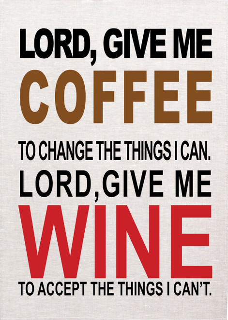 Lord Give Me Wine Printed Tea Towel