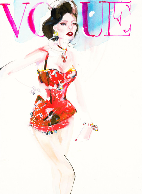 Vogue Cover 124 Artwork Printed Tea Towel