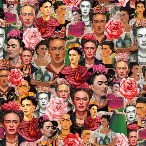 Frida Collage Printed Tea Towel