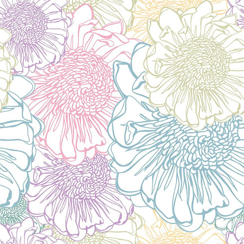 Gumnut Protea Seamless Pattern Printed Tea Towel
