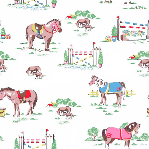 Horse Repeat Pattern Printed Tea Towel