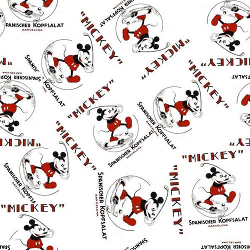 Mickey Repeat Pattern Printed Tea Towel
