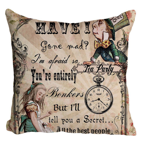 Alice In Wonderland Cushion Cover