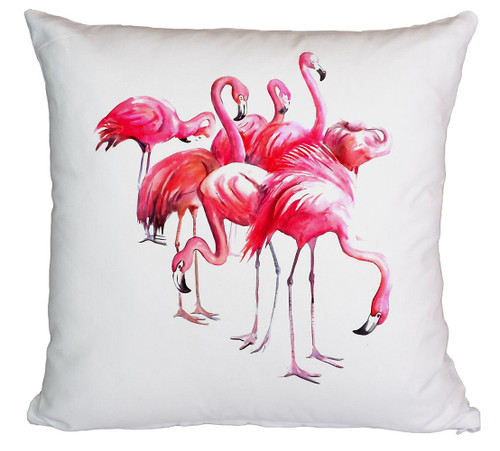 Scenic Birds Print Cushion Cover