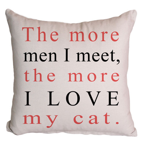 Cat Print Cushion Cover