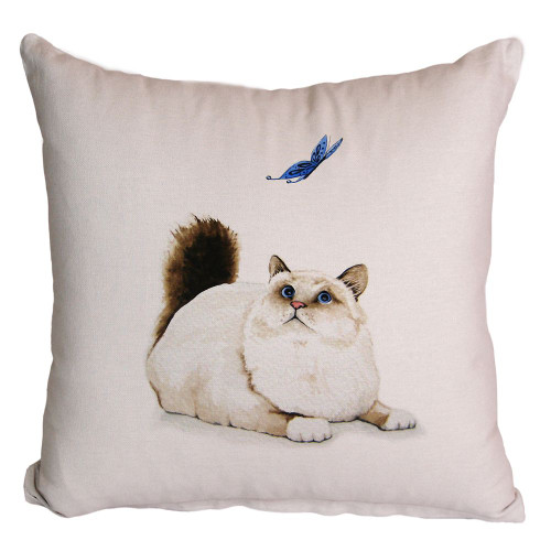 Cat Printed Cushion Cover