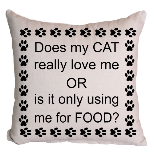 Cat Saying Printed Cushion Cover