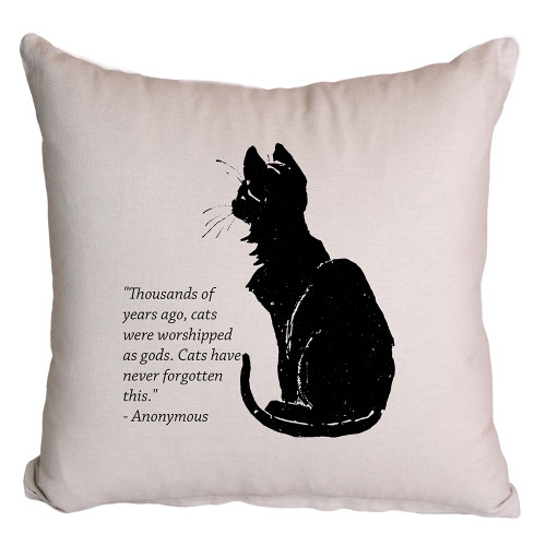 Cats Worshipped As Gods Printed Cushion Cover