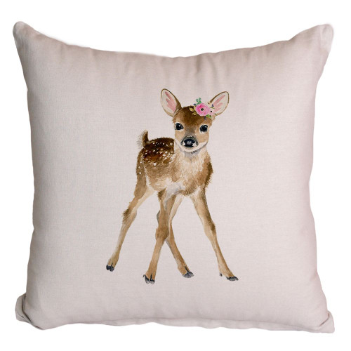 Deer Printed Cushion Cover