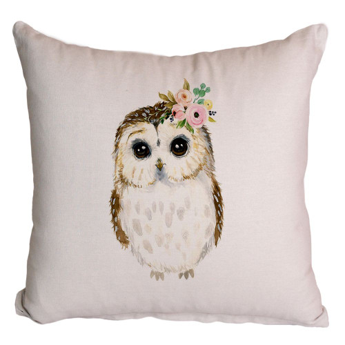 Owl Printed Cushion Cover