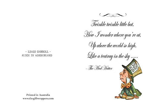 Alice In Wonderland Business Card